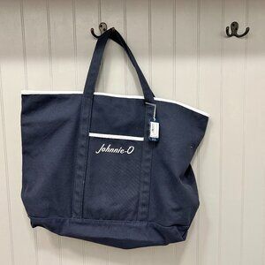 NWT navy canvas Johnnie O bag